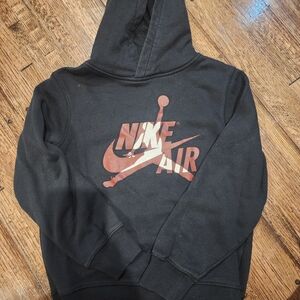 Nike Air Black Hoodie with Red Logo